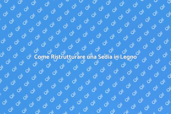 Ristrutturazione di Sedia in Legno Massello