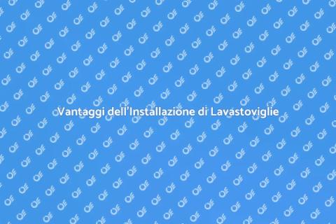 Installazione Lavastoviglie Standard