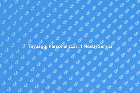 Servizi di Tatuatore: Arte Sulla Pelle