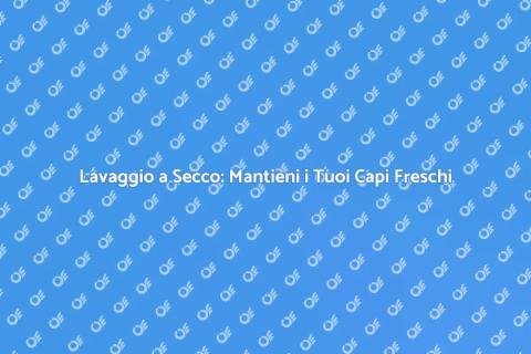 Lavaggio a Secco: Cura per i Tuoi Indumenti