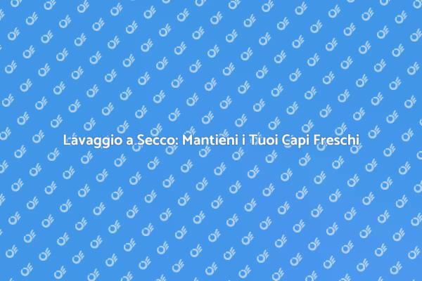 Lavaggio a Secco: Proteggi i Tuoi Capi