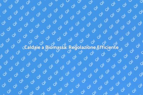 Regolazione Caldaia Biomassa Efficiente