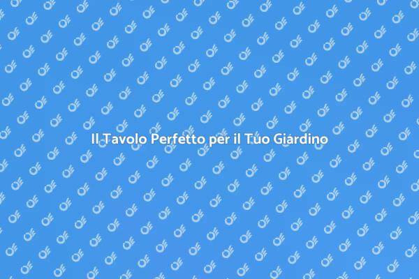 Arreda il Tuo Giardino con un Tavolo da Picnic
