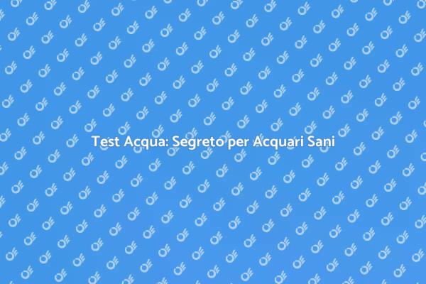 Mantieni l'Acqua Pulita e Sostenibile