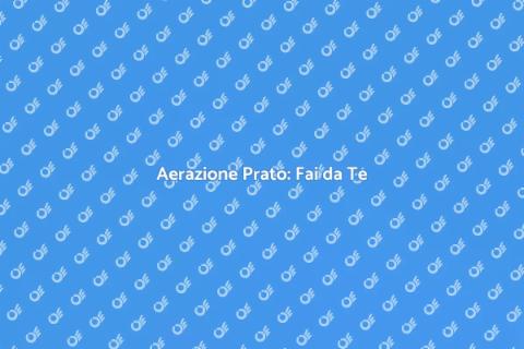 Aerare il Prato Fai da Te