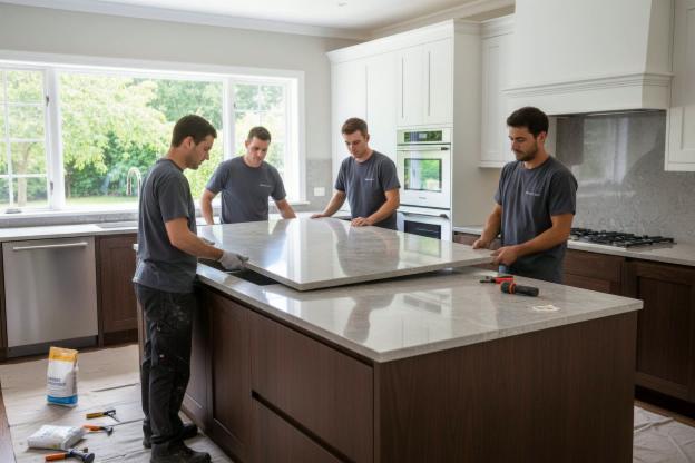 Installare un piano della cucina ceasarstone