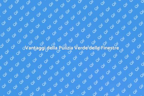 Pulizia Ecologica Finestre Sostenibile