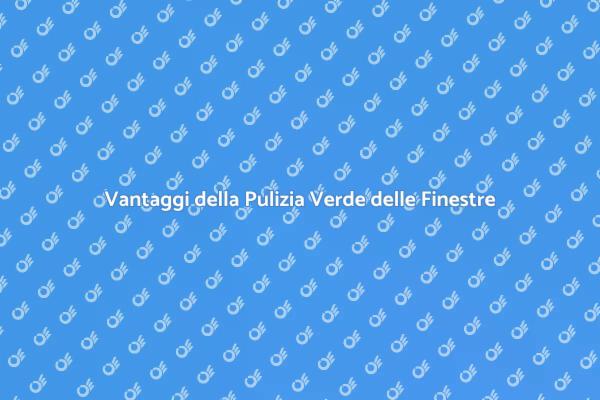 Pulizia Sostenibile delle Finestre