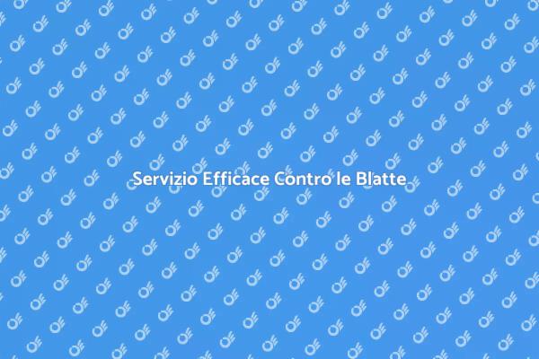 Blatte? Controllo Efficace con Ernesto.it