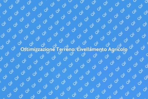 Livellamento Terreno Agricolo Essenziale