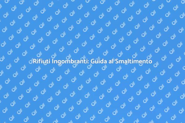 Smaltimento Responsabile dei Rifiuti Ingombranti