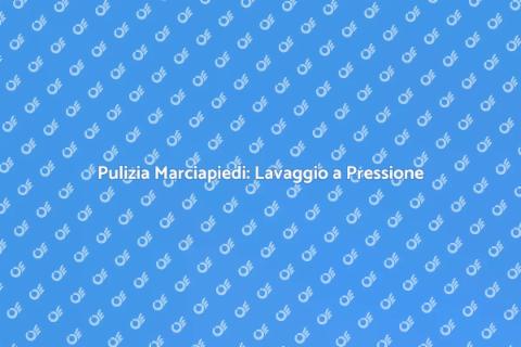 Lavaggio a Pressione per Marciapiedi