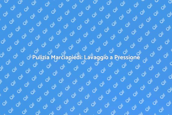 Marciapiedi Impeccabili con Lavaggio a Pressione