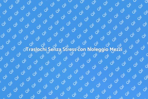 Traslochi Facili con Noleggio Mezzi