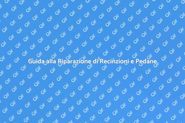 Manutenzione Efficace per Recinzioni e Pedane