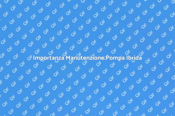 Manutenzione Efficiente per Pompa Ibrida