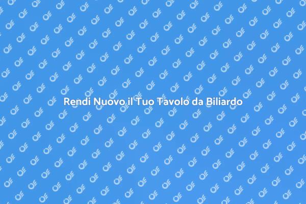 Riparazione Facile Tavolo da Biliardo