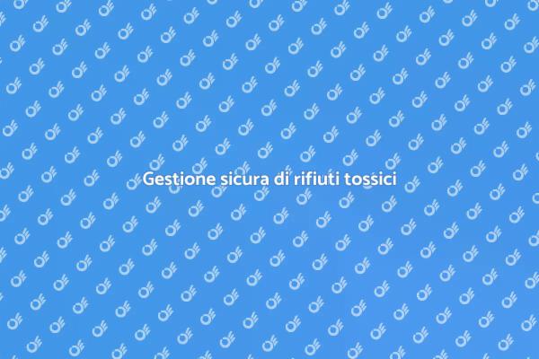 Rifiuti chimici: smaltimento responsabile