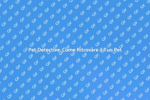 Consulenza Pet Detective: Trova il Tuo Amico