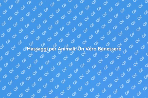 Massaggiatori Certificati per Animali