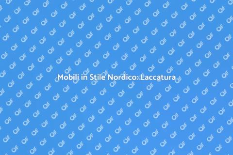 Laccatura Mobili Stile Nordico