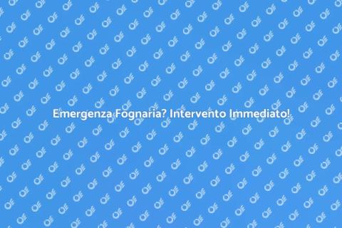 Pronto Intervento Fogne: Emergenze Risolte