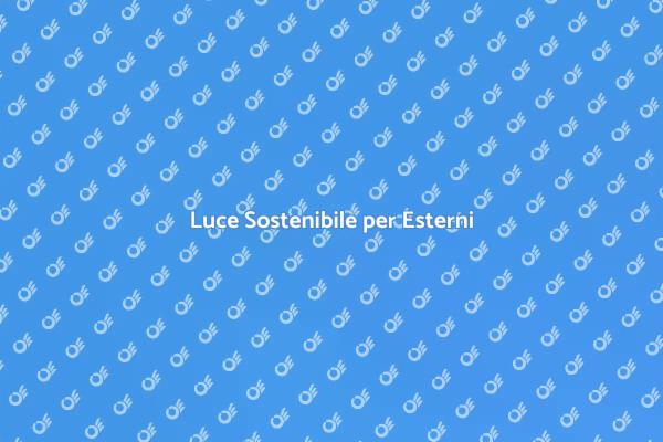Scegli l'Illuminazione Verde per Esterni