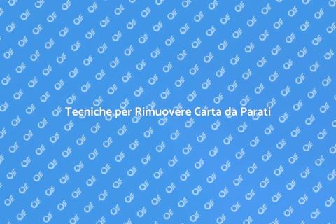 Rimuovere Carta da Parati Senza Danni