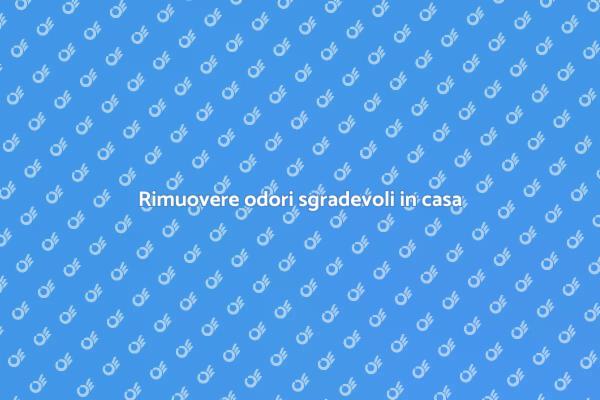 Suggerimenti per eliminare odori in casa