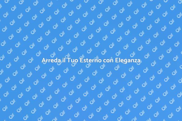 Comfort e Stile: Divano ad Angolo Esterno