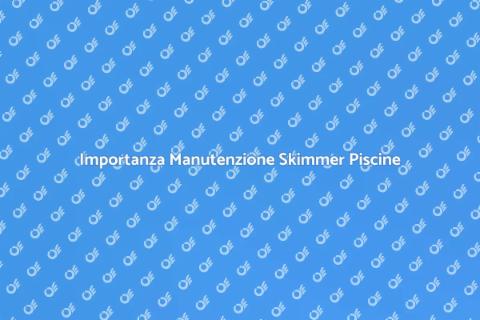 Manutenzione Skimmer Piscine Essenziale