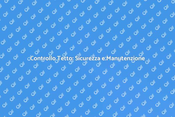 Tetto Sicuro: Ispezione Necessaria