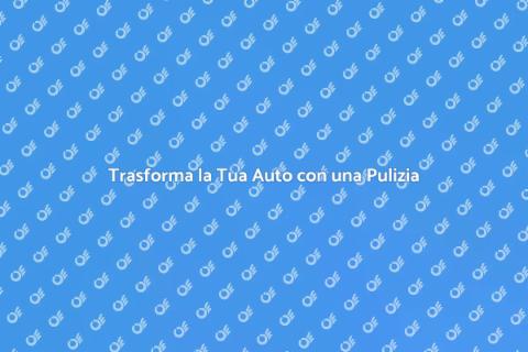Pulizia Interna Profonda dell'Auto