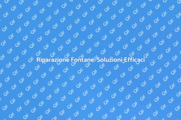 Come Riparare una Fontana in Giardino