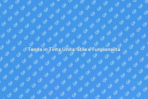 Tenda a Pacchetto: Eleganza per Finestre