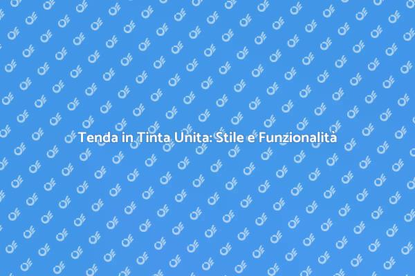 Trasforma le Finestre con Stile