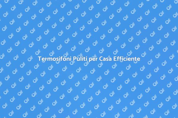 Pulizia Termosifoni per Comfort Domestico