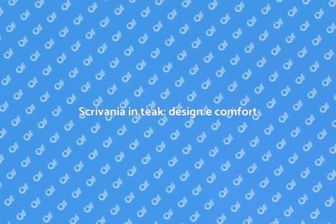 Scrivania su misura in teak per ufficio