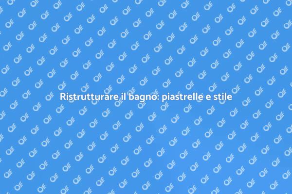 Come piastrellare un bagno di design