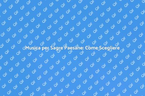 Prenotare Band per Sagre Paesane