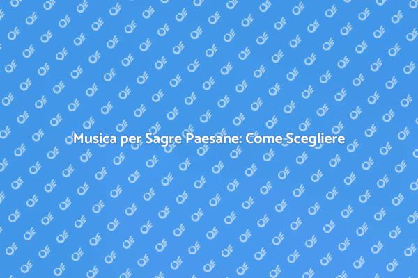 Band Ideali per Sagre Paesane
