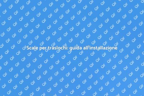 Consegna e installazione scale traslochi