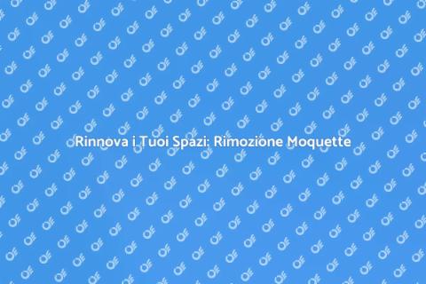 Rimozione Professionale della Moquette