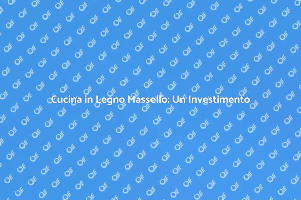 Cucina in Legno Massello: Eleganza e Funzionalità