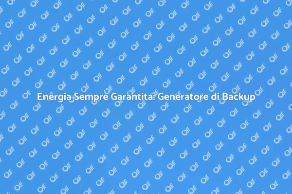 Sicurezza Elettrica con un Generatore