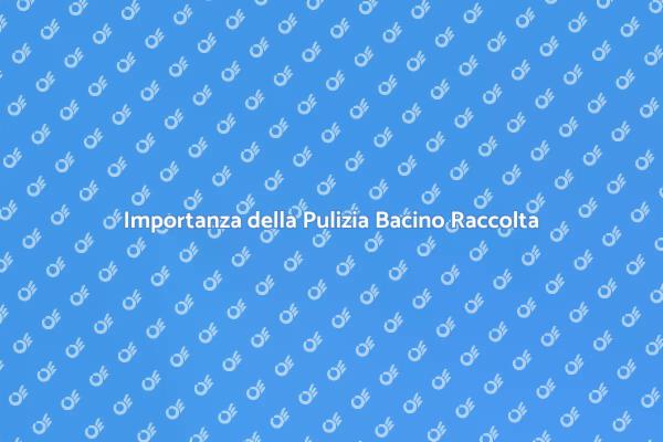 Mantieni il Tuo Bacino di Raccolta Pulito