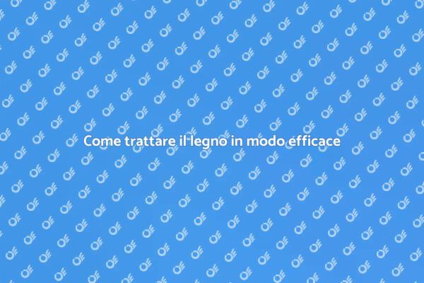 Tecniche per trattare il legno