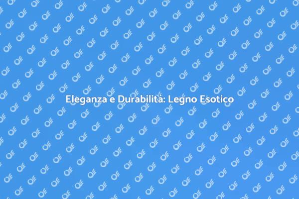 Ristruttura con Eleganza: Legno Esotico