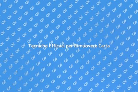 Rimuovere Carta da Parati Facile