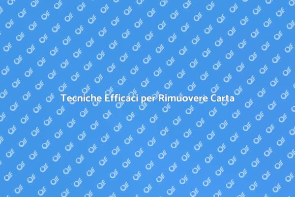 Come Rimuovere Carta da Parati Semplicemente